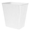DAJITRE Plastic Small Trash Can, 3.5 Gallon Rectangular Wastebasket for Bathrooms, Laundry Room, Kitchens, Offices, Kids Rooms, Dorms (1, White)