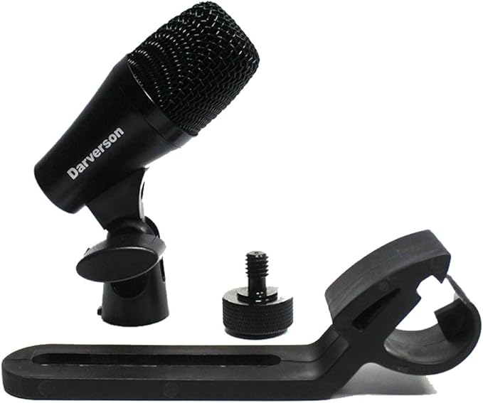 Cardioid Dynamic Tom Snare Drum Microphone Mic for Drum Kit Percussion Instrument Sound Pickup with Fixed Holder Mount