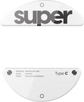 Superglide Glass Mouse Skates - Consistent Controllable Glide, Polished Round Edge, Super Balanced Gaming Mouse Feet with Durable Sole for Pulsar X3 Series (Type-C, White)
