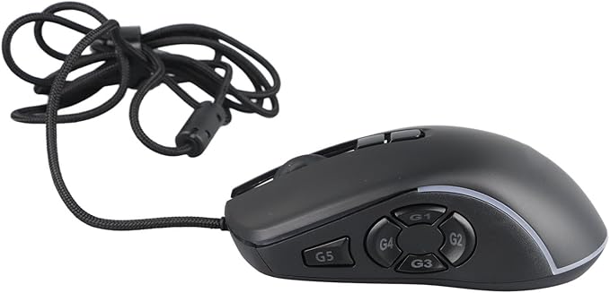 Sanpyl Wired Gaming Mouse with 10 Programmable Side Buttons, 800-7200DPI 6 Adjustable DPI Shortcut Mouse, Office Gaming Multi Mode Adjustable Backlight Braided Wire Mouse (Black), Sanpylyknopdfqcw-11
