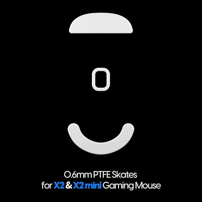 Pulsar Gaming Gears - PTFE Mouse Feet for X2 & X2 mini Wireless Mice Premium Skate - White, Original Thin Type (0.6mm)