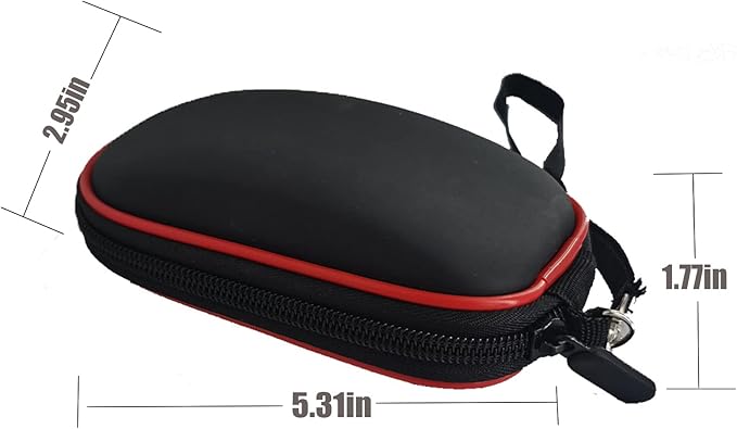 elec Space Wireless Mouse for Laptop & Kids, Cute Ladybug Shape Ergonomic Mouse with Case, Cordless for Laptop, PC, Mac & Notebook (Red)