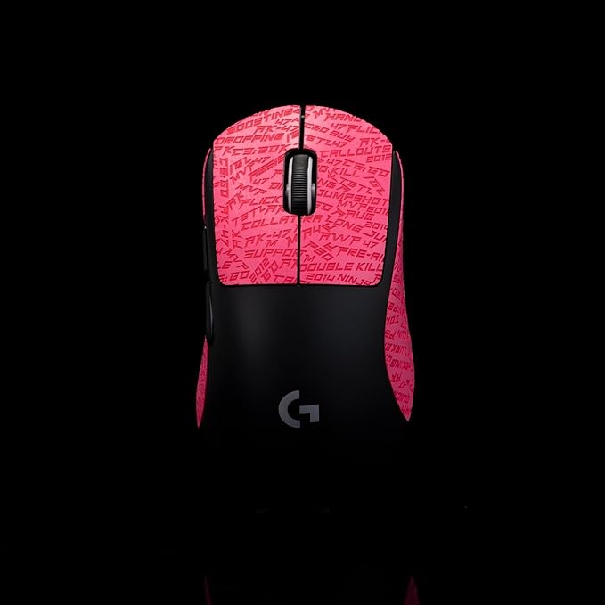 Grip Tape for logitech G Pro X Superlight 2 DEX (GPW4) - Anti-Slip,Enhanced Control, Sweat Resistance,Improves FPS Gaming Grip & Mouse Protection [Pre-Cut] CS Pink 0.3mm
