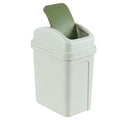 1.8 Gallon Green Plastic Garbage Can, Swing Lid Waste Can for Bedroom, Office, Kitchen