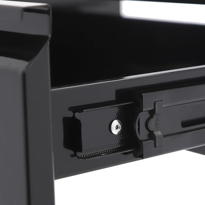 18 Inch Under Desk Sliding Pull-out Black Lockable Drawer for Office Attachable Large Storage Organizer for Sit Stand Workstation