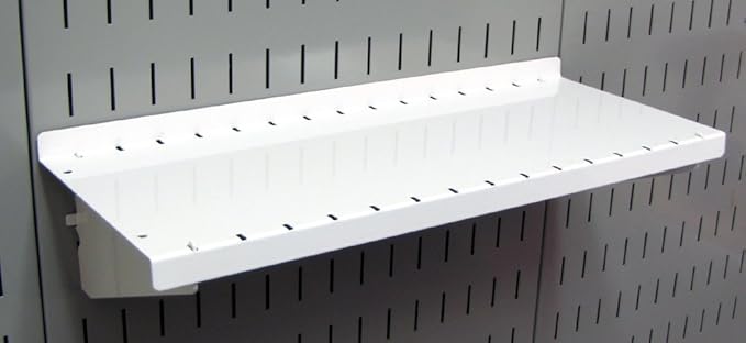 Wall Control Pegboard Organizer 4 ft. Metal Pegboard Standard Tool Storage Kit & Pegboard Shelf 6in Deep Pegboard Shelf Assembly for Pegboard and Slotted Tool Board – White