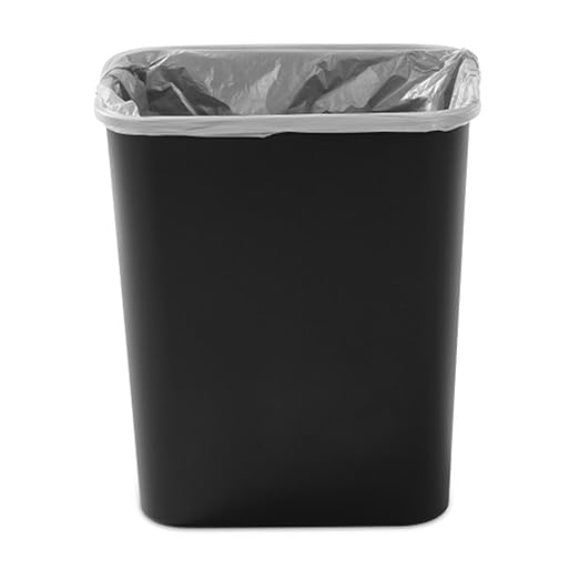 Sterilite Swing-Top Office Wastebasket – Black (6-Pack, 7.8 Gal)