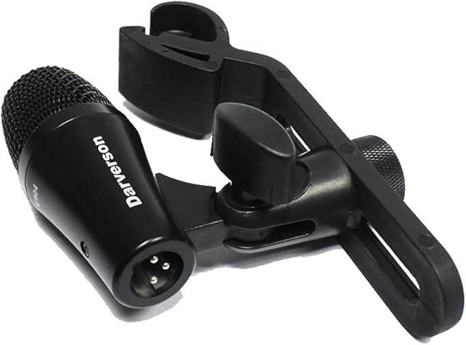 Cardioid Dynamic Tom Snare Drum Microphone Mic for Drum Kit Percussion Instrument Sound Pickup with Fixed Holder Mount