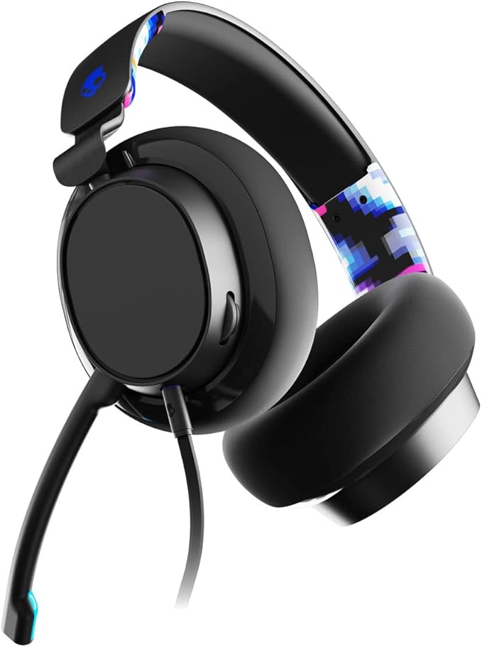 Skullcandy SLYR Pro Multi-Platform Over-Ear Wired Gaming Headset, Enhanced Sound Perception, AI Microphone, Works with Xbox Playstation and PC - Blue