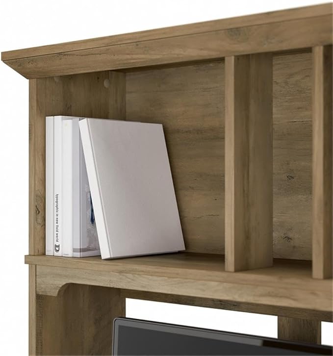 Bush Home Salinas 60W Hutch for L Shaped Desk in Reclaimed Pine