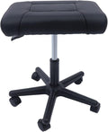 Office Footrests, Foot Stool Under Desk with Wheels, Adjustable Height Office Foot Stool, Ergonomic Rolling Leather Foot Stool Leg Rest 360° Rolling Footrest for Home Office