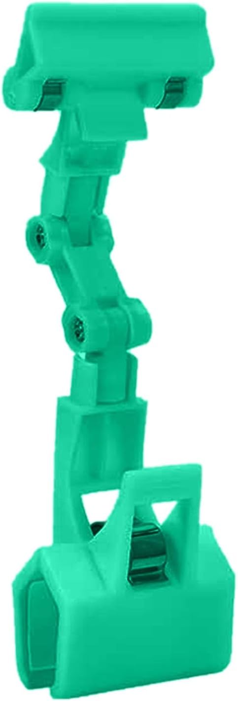 Generic 5Pcs Adjustable File Holders, Flexible Foldable Document Clips, Double Sided Clip On Sign Holder for Table Top, Rotatable Paper Copy Holder Clip, Handy Artist Supplies Clamp (Green)