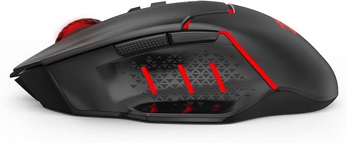 Redragon M690 MAX Wireless Gaming Mouse, Tri-Mode RGB Mice w/ 7 Macro Buttons, 12800 DPI, 400mAh Rechargeable Mouse for PC/Mac/Laptop