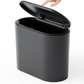 Yieach 3.17 Gallon Thin Small Black Bathroom Trash Can with Lid,12L Small Pet/Dog Proof Slim Trashcan and Skinny Covered Trash Can,Plastic Covered Wastebasket,Garbage Can for Kitchen,Office,RV,Bedroom
