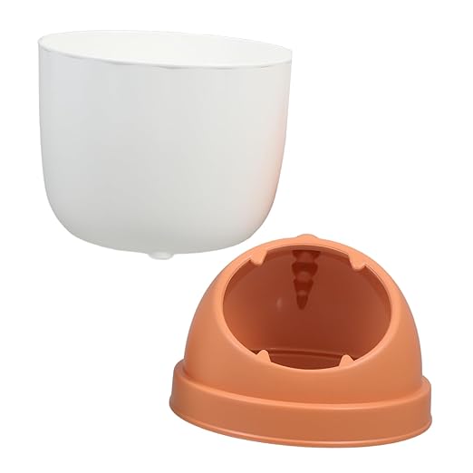 ARTIBETTER Cute Small Trash Can Lid Kawaii Dinosaur Design Desktop Waste Bin for Home Office Bathroom and Bedroom Compact -preventing Waste Holder for Small Spaces