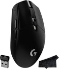 Logitech G305 Lightspeed Wireless Gaming Optical Mouse, Black | Hero Sensor, 12,000 DPI, Lightweight, 6 Programmable Buttons, 250h Battery, Onboard Memory, PC/Mac | Signature Series Microfiber Cloth