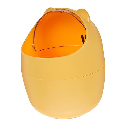 Smart Trash Can Flip Lid Garbage Can Lid Slim Desktop Storage Container