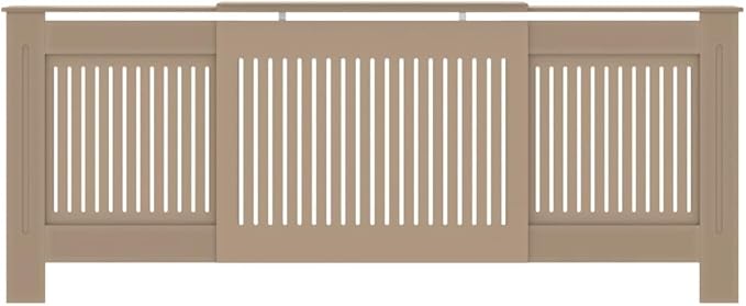 MDF Radiator Cover Cabinet Shelf, Heater Heating Side Stand Radiator Cover Living Room Furniture Decor, Brown 80.7"x8.1"x32.1",-454