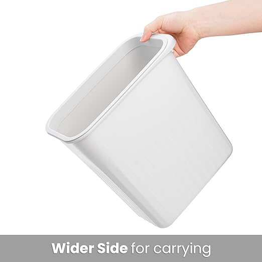Elsjoy 4 Pack 2 Gallon Plastic Trash Can, Slim Waste Basket Bathroom Small Garbage Can, Rectangular Trash Bin for Office, Kitchen, Bedroom