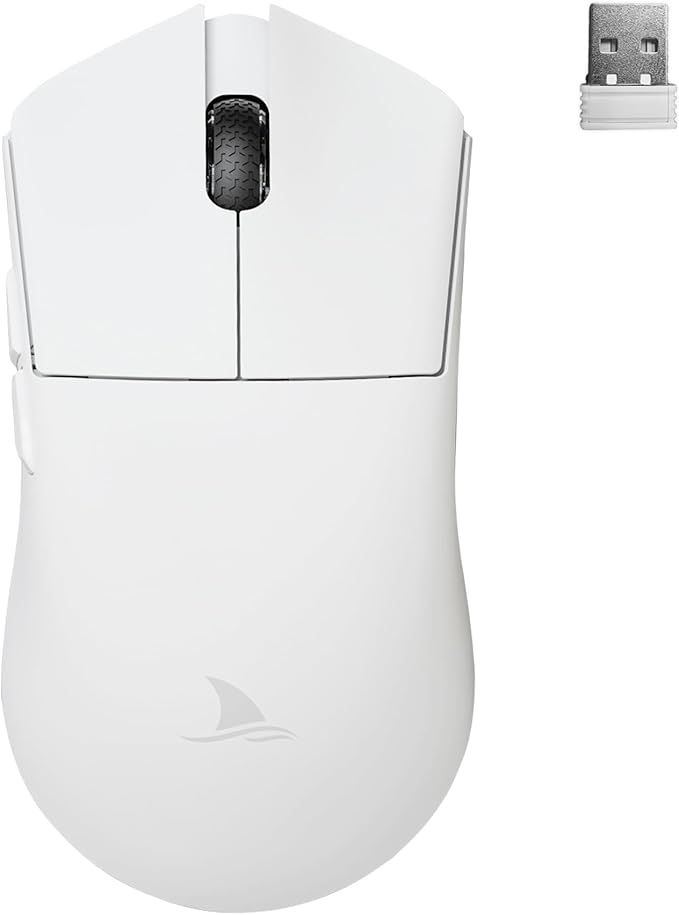 Darmoshark M3 8K Wireless Gaming Mouse,Tri-Mode 2.4G/USB-C/Bluetooth Mouse Up to 26000DPI,PAW3395 Optical Sensor Lightweight 58g,5 programmable Button,Computer Mouse for Laptop,PC,Mac