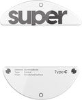 Superglide Glass Mouse Skates - Super Smooth Glide, Polished Round Edge, Super Fast Gaming Mouse Feet with Durable Sole for Pulsar X3 LHD Series (Type-C, White)