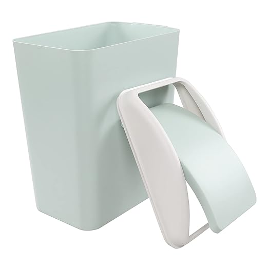 4.2 Gallon Swing Lid Trash Can, Plastic Waste Bin Garbage with Lid, Green
