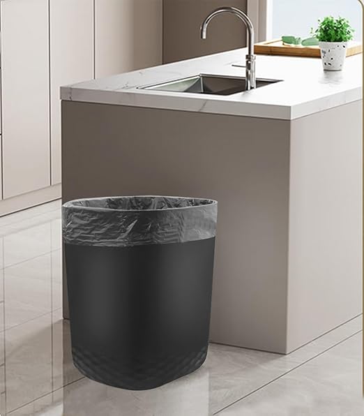 Small Trash Can with 60 Count of Trash Bags,2.5 Gallon Wastebasket Recycling Bin Trash Can for Bathroom Bedroom Office Kitchen (2, Black)