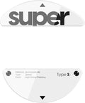 Superglide Glass Mouse Skates - Super Smooth Glide, Polished Round Edge, Super Fast Gaming Mouse Feet with Durable Sole for Pulsar X3 LHD Series (Type-S, White)