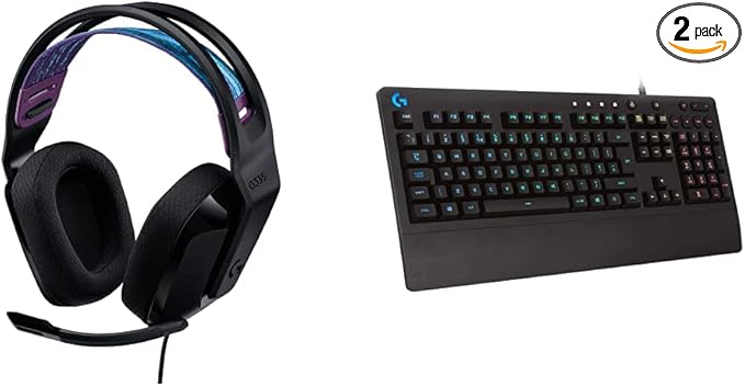 Logitech G335 Wired Gaming Headset and Logitech G213 Prodigy Gaming Keyboard