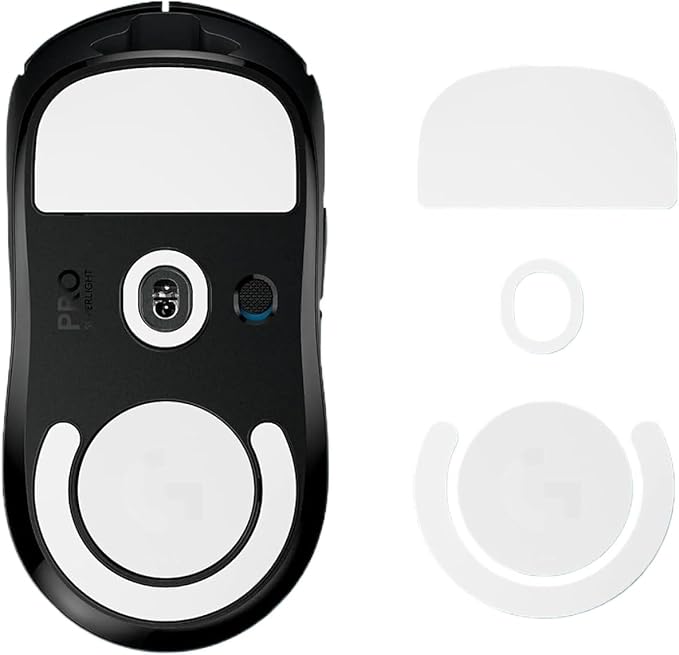 Gaming Mouse Skates for Logitech G Prox Superlight High-Performance PTFE Replacement Mouse Feet Rounded Edges Ultra-Smooth Glide 2set White