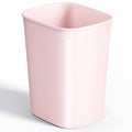 CEROELDA Bathroom Trash Can with Lid, 10L/2.6 Gal Small Garbage Can with Press Top Lid, Slim Plastic Waste Basket for Toilet, Office, Bedroom(Pink)