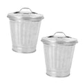 Happyyami Slim Trash Can Mini Desktop Waste Bin Cute Adorable Desk Storage Jar Lid for Office Pencil Cup Flower Bucket