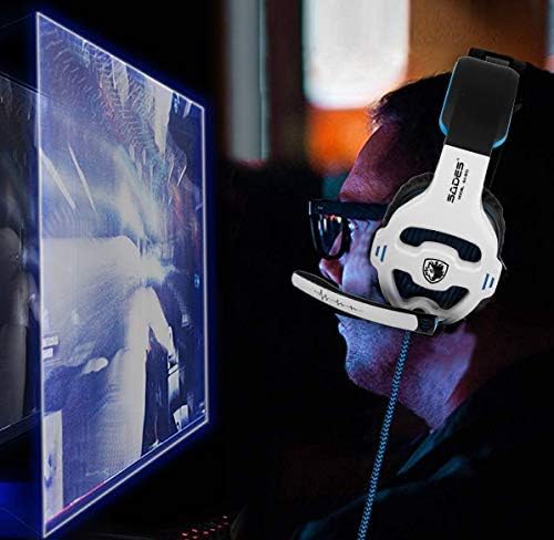 Xbox Gaming Headset for Xbox Series, Xbox One,PS4, PlayStation, PS5 Over Ear Headphone with Mic Noise Cancelling(White)