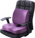 Memory Foam Lumbar Support Cushion Set, Cojin Lumbar Silla Oficina, for Office Dinner Chair, Gardening Sitting Butt Cushion (Cushion and Back Cushion Combination Set)