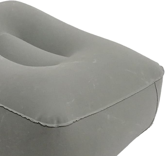 Foot Rest for Under Desk at Work, Inflatable Foot Stool Cushion for Home, Gaming, Computer, Office Under Desk Footrest Pillow, Gray
