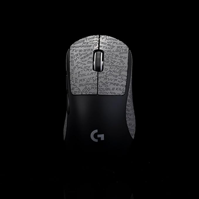Grip Tape for logitech G Pro X Superlight 2 DEX (GPW4) - Anti-Slip,Enhanced Control, Sweat Resistance,Improves FPS Gaming Grip & Mouse Protection [Pre-Cut] CS Gray 0.3mm