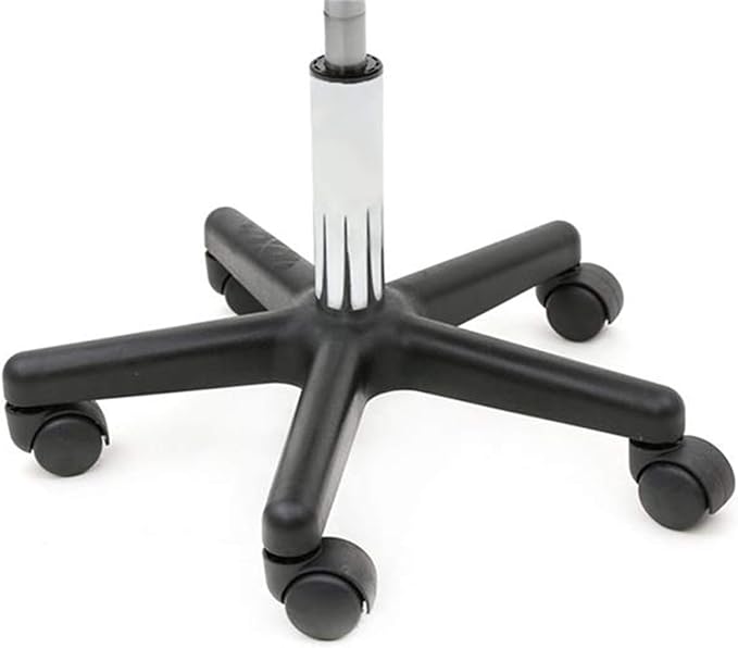 Hydraulic Salon Rolling Stool, 18.11"-23.82" Adjustable Height, PU Leather Swivel Stool, Round Spa Chair with Backrest Casters Wheels Black for Salon Tattoo Facial Massage Spa Office Drafting