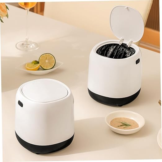 Zerodeko Slim Trash Can Recycle Bin for Office Bedroom Living Room Mini Desktop Garbage Can Portable Easy to Move Small
