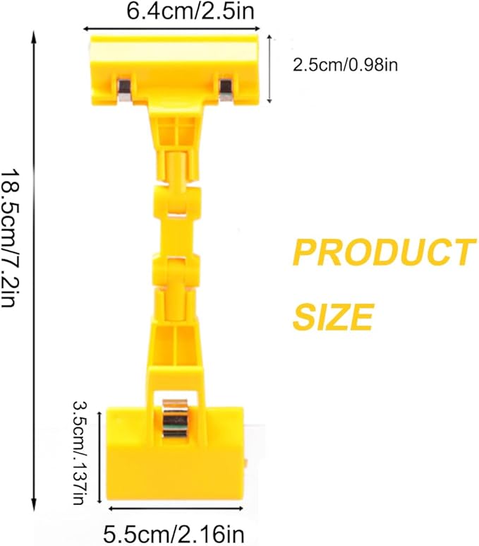 3pcs Sign Clips Clip Holder Sign Holder Clip Paper Holder for Table Top Clip On Sign for Paper Holder Computer Monitor Handy Artist Supplies Holder(Yellow)