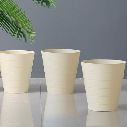 Garbage Can Slim Round Plastic Small Trash Can Wastebasket Garbage Container Bin for Bathrooms Powder Rooms Kitchens (A Pair) Desktop Trash Can