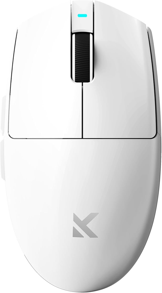 MCHOSE G3 V2 Pro Wireless Gaming Mouse, Symmetrical, PAW3395, 26K DPI, Tri-Mode Connection, Wireless/Wired 1K Polling, 59g Weight, 800mAh Battery - White