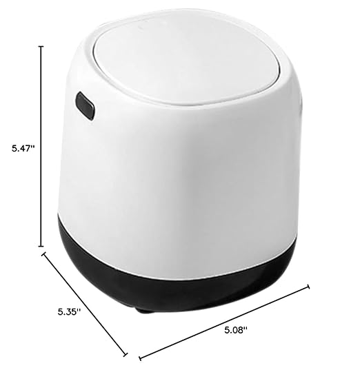 Zerodeko Slim Trash Can Recycle Bin for Office Bedroom Living Room Mini Desktop Garbage Can Portable Easy to Move Small