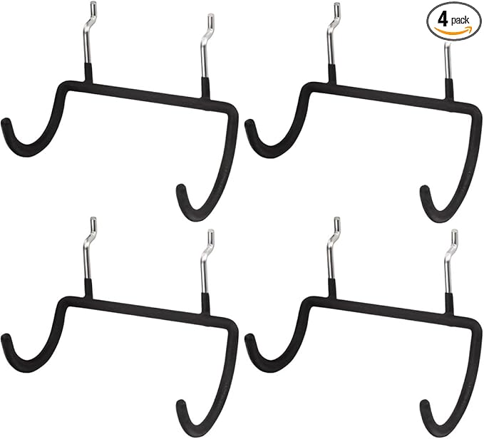 KINOMI 4 Heavy Duty Pegboard Drill Holder Power Tool Holder Pegboard Hooks with scratchproof Coating for Drills, Other Power Tools, Handheld Tools etc in Garages, Tool Sheds