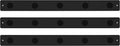 Three by Three Seattle 28 x 2.5 Inch Metal Strip Frameless Magnetic Bulletin Board (3 Pack) with 15 Large Magnets for Memos, Photos, Lists, and More in Office, Home, or School Décor (Black)