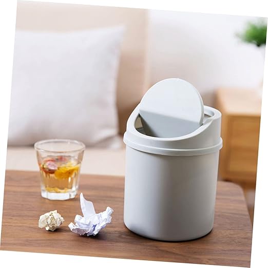 MAGICLULU 2pcs Slim Trash Can Lid Kitchen Office Accessories Recycling Bin for Kitchen Desktop Trash Can Household Bin