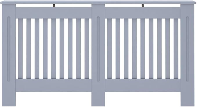 MDF Radiator Cover Cabinet Shelf, Heater Heating Side Stand Radiator Cover Living Room Furniture Decor, Anthracite 59.8"x7.5"x32.1",-448