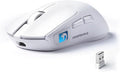 MAMBASNAKE M4 Wireless Gaming Mouse, 52g Lightweight BT/2.4Ghz/Wired Computer Mouse, PAW3311 24K DPI Optical Sensor, 200h Battery Life, Programmable Mice for PC/Win/Mac(White)