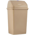 Superio Kitchen Trash Can 13 Gallon with Swing Lid, Plastic Tall Garbage Can Outdoor and Indoor, Large 52 Qt Recycle Bin and Waste Basket for Home, Office, Garage, Patio, Restaurant (Beige)