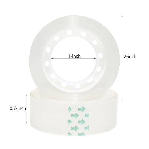 Ykimok 15 Rolls Transparent Clear Tape Refills for Dispenser, Sturdy Tape(Not Easily Tear), 0.7 Inch, 27.3 Yard, Perfect for Office, Home, School