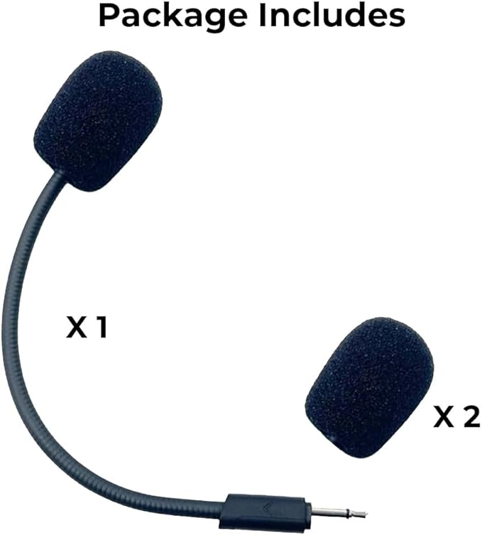 Replacement Game Mic for JBL Quantum 100 (Q100) Stereo Studio Gaming Headsets on PS5 PS4 PC Xbox MAC, 2.5mm Jack Detachable Noise Cancelling Crystal-Clear Game Microphone Voice Boom